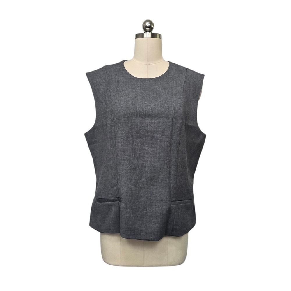 Abercrombie & Fitch Grey Sleeveless Crewneck Shell TopWomen's Size XL NWT